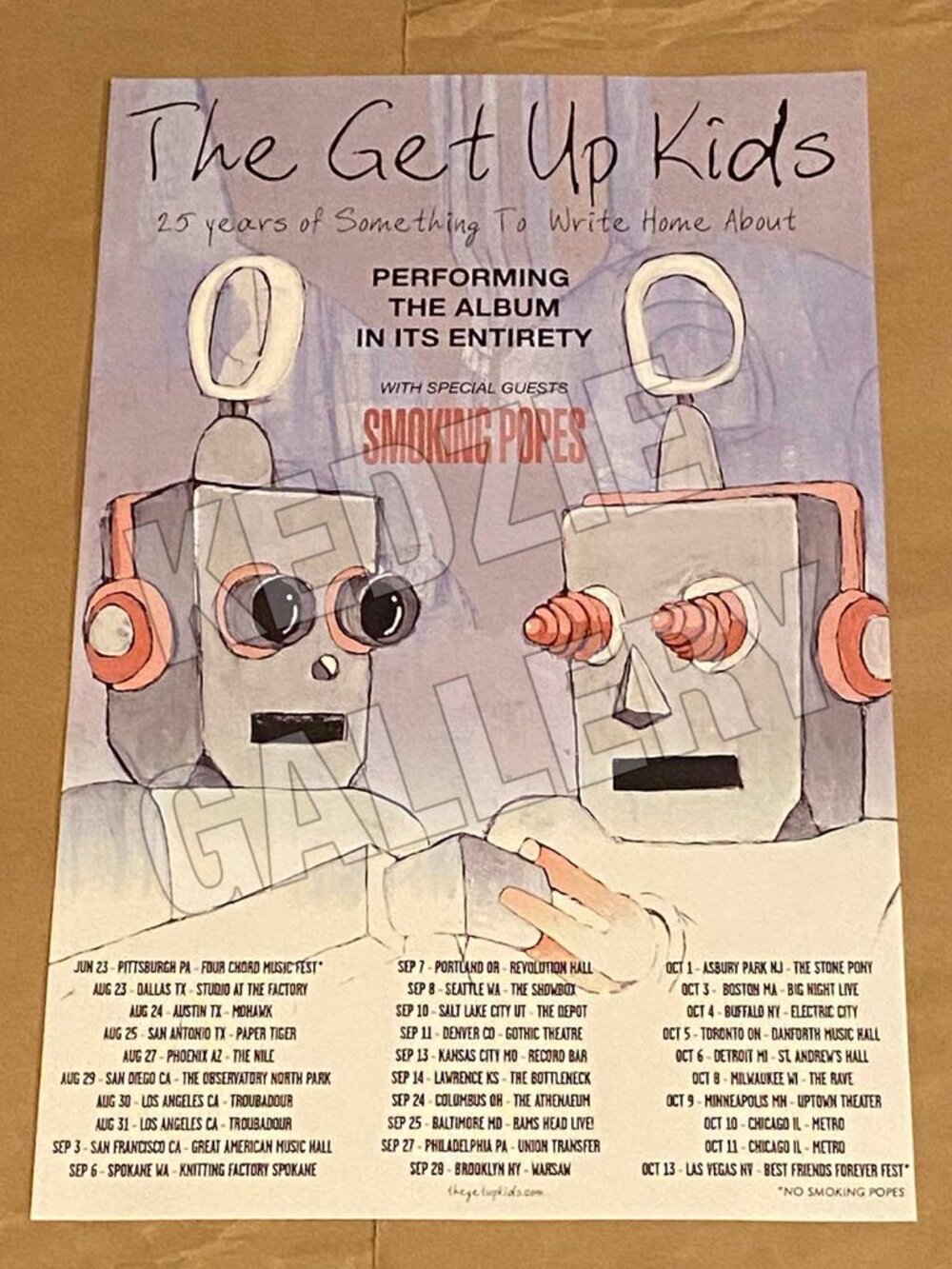 The Get Up Kids 2024 Something to Write Home About Anniversary Tour Promo Poster